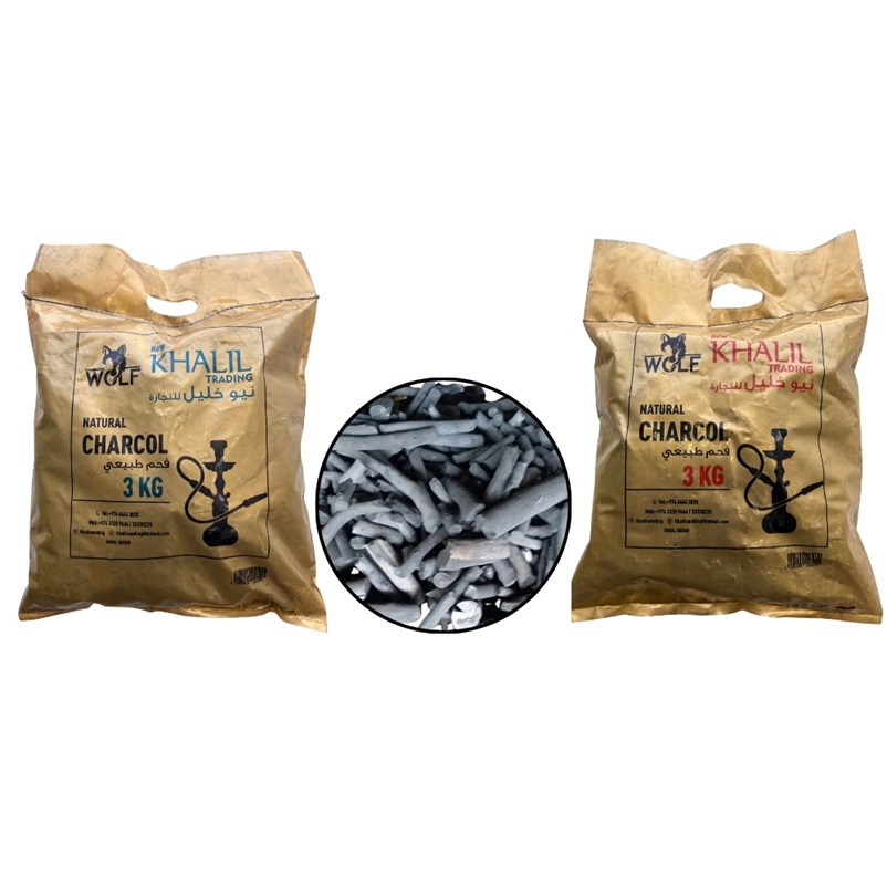 NATURAL WOOD SHISHA CHARCOAL FINGERS COLUMBIAN